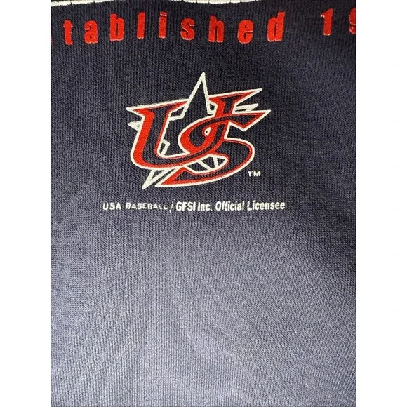 Team USA Baseball Officially Licensed Sweatshirt Hoodie Blue WBC | Mens XXL - Picture 4 of 8